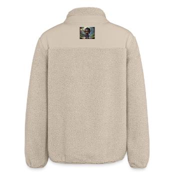 Forest Goblin in Duskwood - Relaxed Fit Unisex Sherpa Jacket by Stanley/Stella - beige - Back