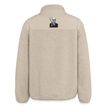 Skelett im Anzug raucht Zigarre - Relaxed Fit Unisex Sherpajacke von Stanley/Stella - Beige - Hinten