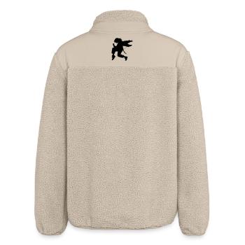 Breakdance B-Girl Silhouette in Action - Relaxed Fit Unisex Sherpa Jacket by Stanley/Stella - beige - Back