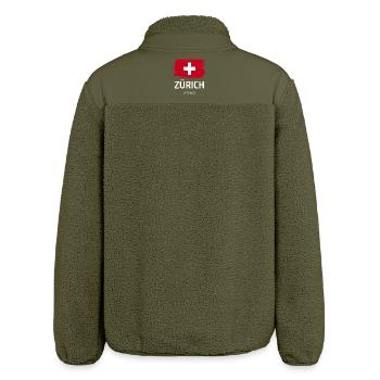 Zürich - Relaxed Fit Unisex Sherpajacke von Stanley/Stella - Khaki - Hinten