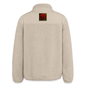 Natur - Blumen - Rose - Relaxed Fit Unisex Sherpajacke von Stanley/Stella - Beige - Hinten