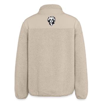 Schwarz-Weiß Abstrakter Dschinn - Relaxed Fit Unisex Sherpajacke von Stanley/Stella - Beige - Hinten