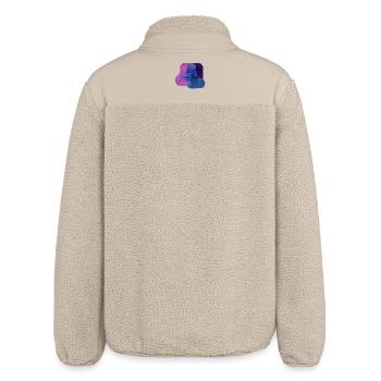 Abstrakte Tech-Schichten – Digitale Kunst in Blau und Pink - Relaxed Fit Unisex Sherpajacke von Stanley/Stella - Beige - Hinten