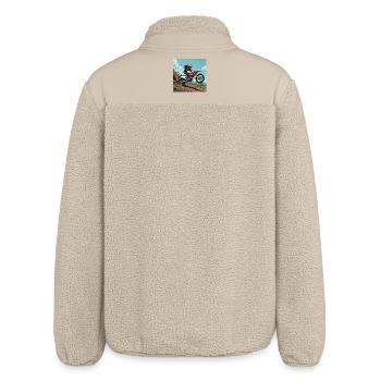 Piste d’adrénaline de motocross - Veste sherpa unisexe coupe décontractée Stanley/Stella - beige - Dos