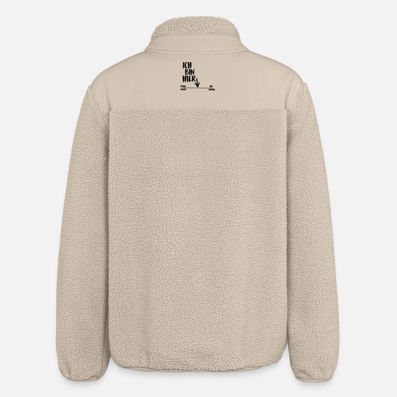 Ich bin hier - Relaxed Fit Unisex Sherpajacke von Stanley/Stella - Beige