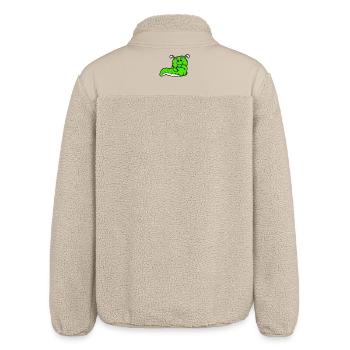 Caterpillar Worm Shy Friendly Curious Looking - Relaxed Fit Unisex Sherpa Jacket by Stanley/Stella - beige - Back