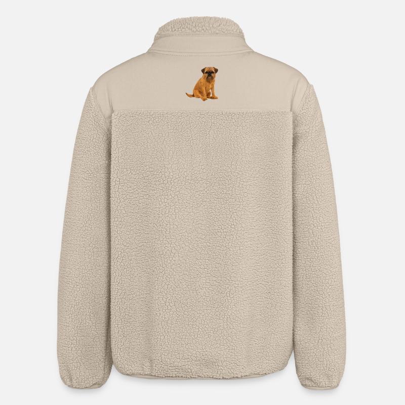 Belgian Dwarf Griffon Brussels Griffon - Relaxed Fit Unisex Sherpa Jacket by Stanley/Stella - beige