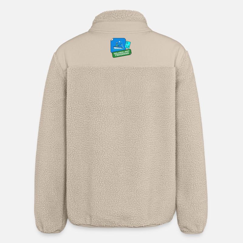Le meilleur design de pêcheur d’Irlande - Veste sherpa unisexe coupe décontractée Stanley/Stella - beige