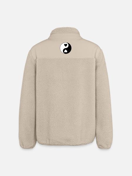 Contraste YinYang du cœur - Veste sherpa unisexe coupe décontractée Stanley/Stella - beige