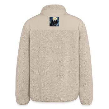 Geflügelter Wolf bei Vollmond - Relaxed Fit Unisex Sherpajacke von Stanley/Stella - Beige - Hinten
