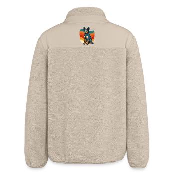 Australische Rinder starben in Bändern - Relaxed Fit Unisex Sherpajacke von Stanley/Stella - Beige - Hinten