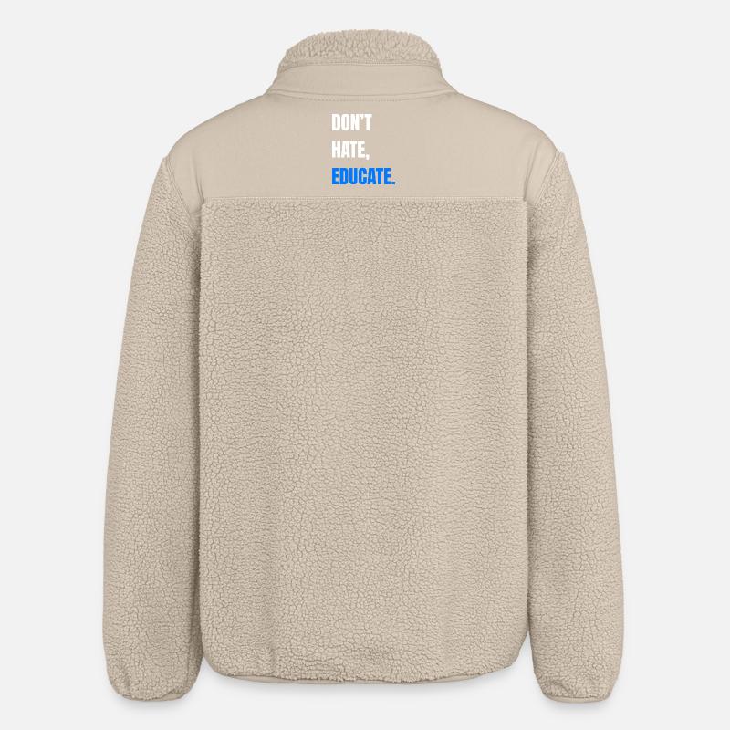 Ne détestez pas éduquer - Veste sherpa unisexe coupe décontractée Stanley/Stella - beige