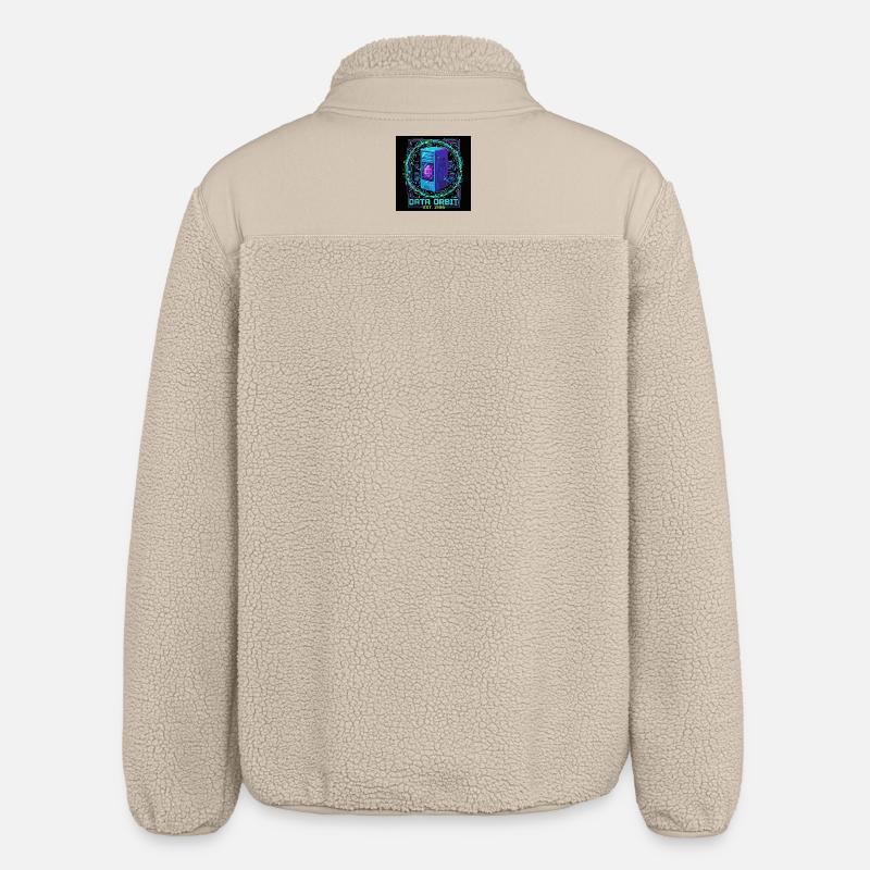 Daten Orbit Neon Computer - Relaxed Fit Unisex Sherpajacke von Stanley/Stella - Beige