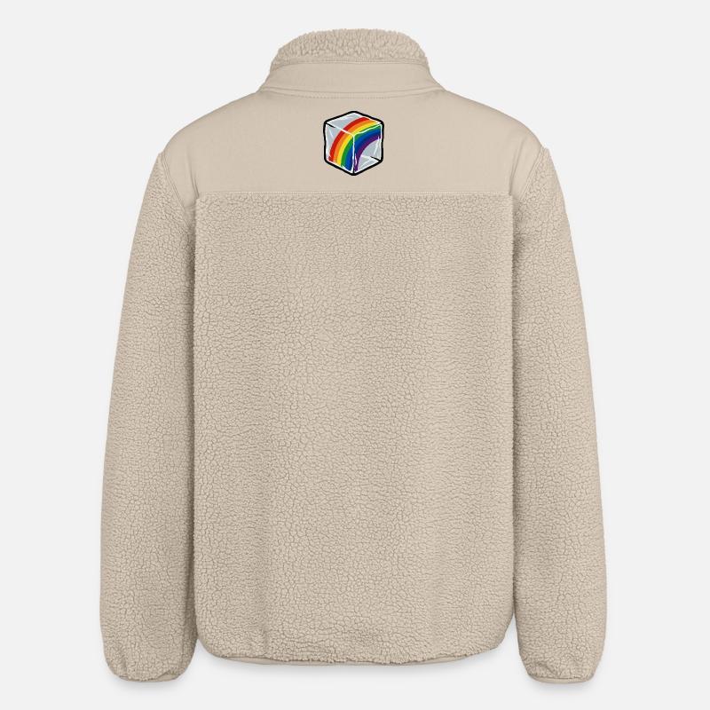 Rainbow in cube - Relaxed Fit Unisex Sherpa Jacket by Stanley/Stella - beige