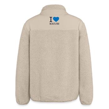 I love Matjes - Relaxed Fit Unisex Sherpajacke von Stanley/Stella - Beige - Hinten