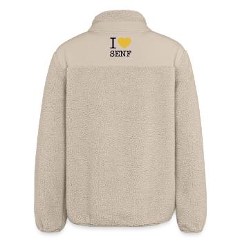 I love Senf - Relaxed Fit Unisex Sherpajacke von Stanley/Stella - Beige - Hinten