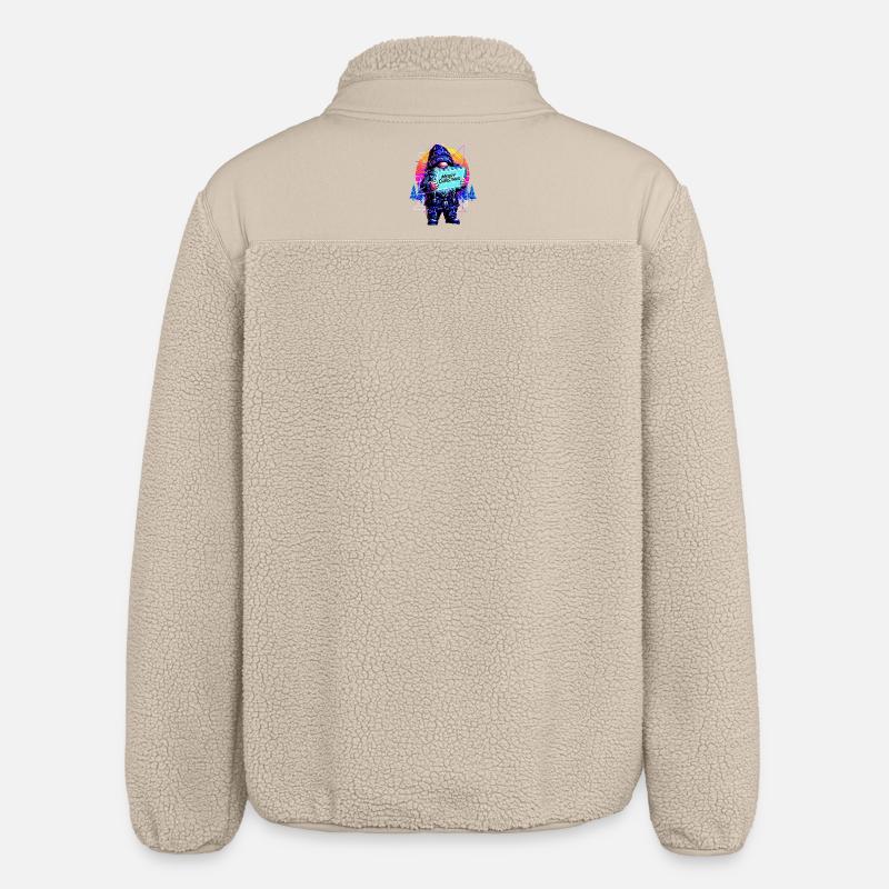 Merry Christmas - Synthwave Gnom 80s - Relaxed Fit Unisex Sherpajacke von Stanley/Stella - Beige