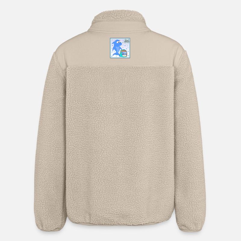 School enrollment First Class 2026 Shark - Relaxed Fit Unisex Sherpa Jacket by Stanley/Stella - beige