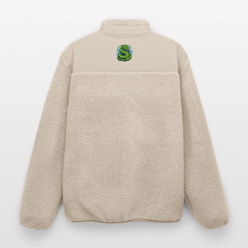 Arbre vert Python serpent en vague Veste sherpa unisexe coupe décontractée Stanley/Stella