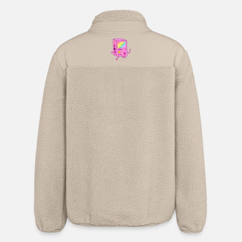 Robot de jeu rose dansant - Veste sherpa unisexe coupe décontractée Stanley/Stella - beige