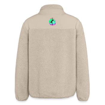 Tänzerin Silhouette Neon-Splash - Relaxed Fit Unisex Sherpajacke von Stanley/Stella - Beige - Hinten