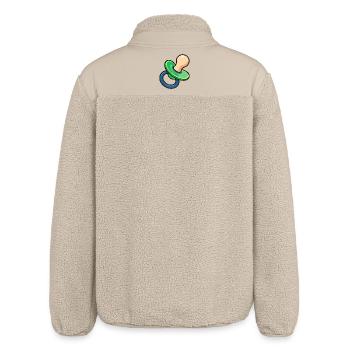 Schnuller Cartoon  - Relaxed Fit Unisex Sherpajacke von Stanley/Stella - Beige - Hinten