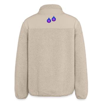 Christmas Ball Snowflake Ornament - Relaxed Fit Unisex Sherpa Jacket by Stanley/Stella - beige - Back