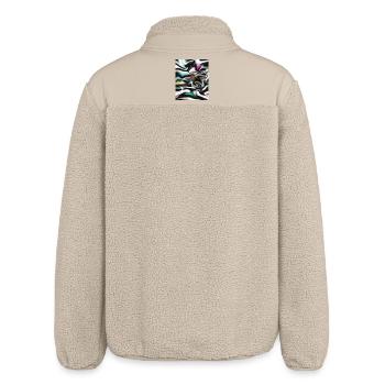 Holographic Flow - mystical abstract - Relaxed Fit Unisex Sherpa Jacket by Stanley/Stella - beige - Back
