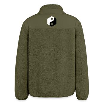 Hex-Ausschnitt Yin Yang - Relaxed Fit Unisex Sherpajacke von Stanley/Stella - Khaki - Hinten