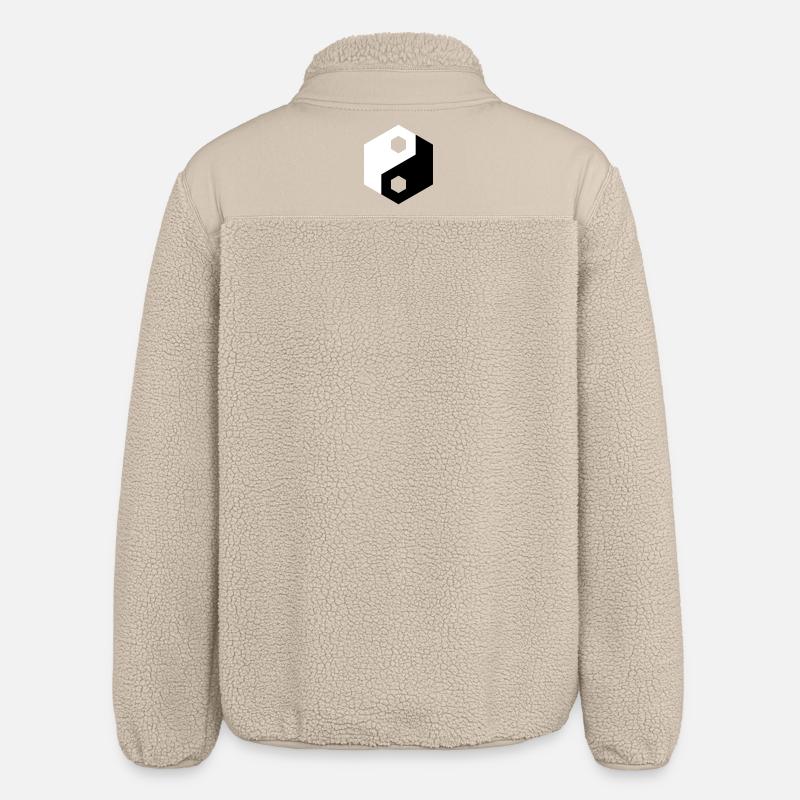 Hex-Ausschnitt Yin Yang - Relaxed Fit Unisex Sherpajacke von Stanley/Stella - Beige