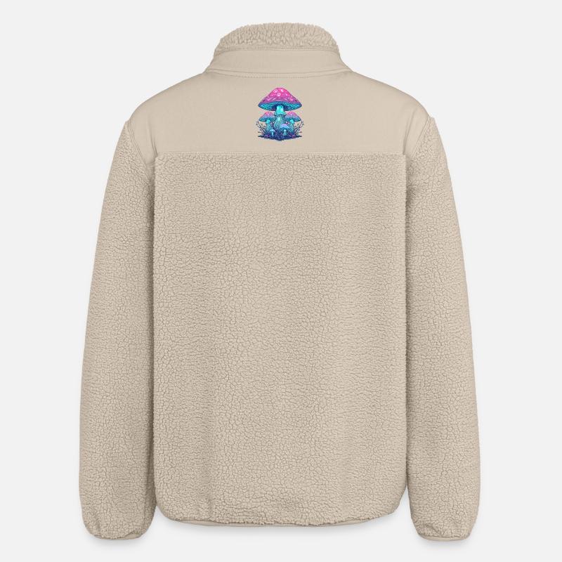Champignons Néon Éthéré - Veste sherpa unisexe coupe décontractée Stanley/Stella - beige
