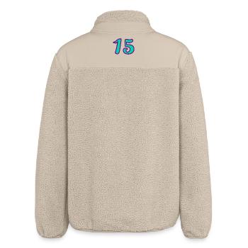 15. 15 YEARS. 15th ANNIVERSARY. 15 YEAR ANNIVERSARY. - Relaxed Fit Unisex Sherpa Jacket by Stanley/Stella - beige - Back