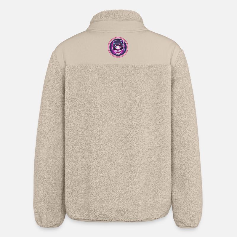 Neon Chibi dans la Cyber City - Veste sherpa unisexe coupe décontractée Stanley/Stella - beige