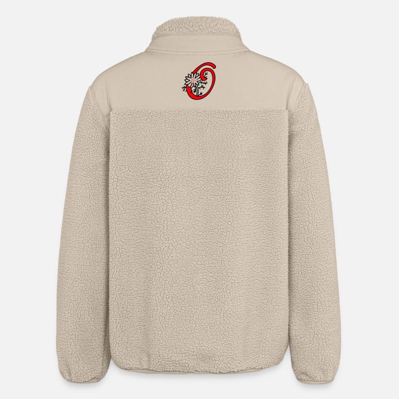Lettre O Initiale - Veste sherpa unisexe coupe décontractée Stanley/Stella - beige