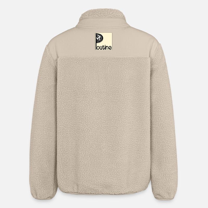 Kanada-kanadisches Gericht Poutine - Relaxed Fit Unisex Sherpajacke von Stanley/Stella - Beige