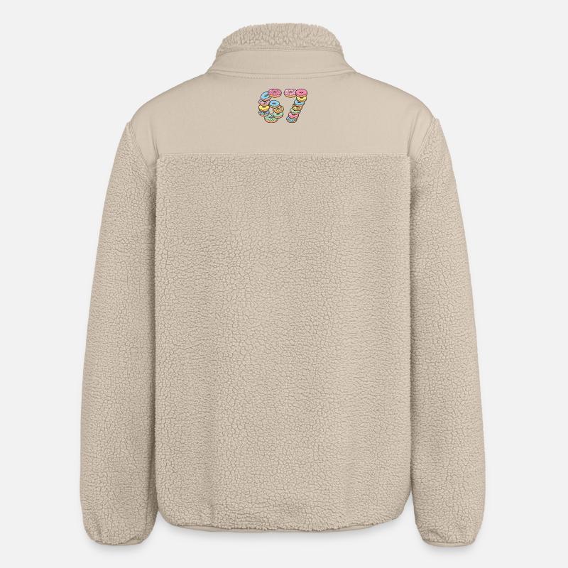 Motif Pastel Donut Stack 67 - Veste sherpa unisexe coupe décontractée Stanley/Stella - beige