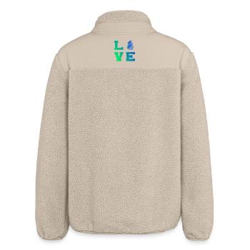 Klare Roadbike Botschaft - Relaxed Fit Unisex Sherpajacke von Stanley/Stella - Beige - Hinten