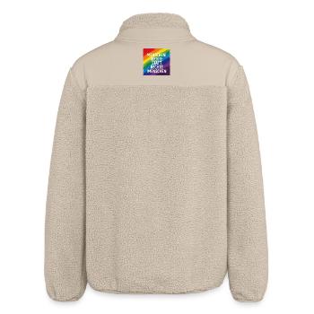 Human rights instead of right-wing people rainbow - Relaxed Fit Unisex Sherpa Jacket by Stanley/Stella - beige - Back
