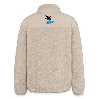 Orca-Druck - Relaxed Fit Unisex Sherpajacke von Stanley/Stella - Beige - Hinten