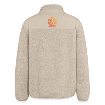 Minimalistisches Floorball Motiv - Relaxed Fit Unisex Sherpajacke von Stanley/Stella - Beige - Hinten