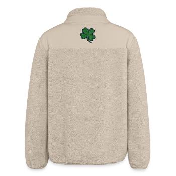 Imprimé trèfle en trèfle aquarelle - Veste sherpa unisexe coupe décontractée Stanley/Stella - beige - Dos