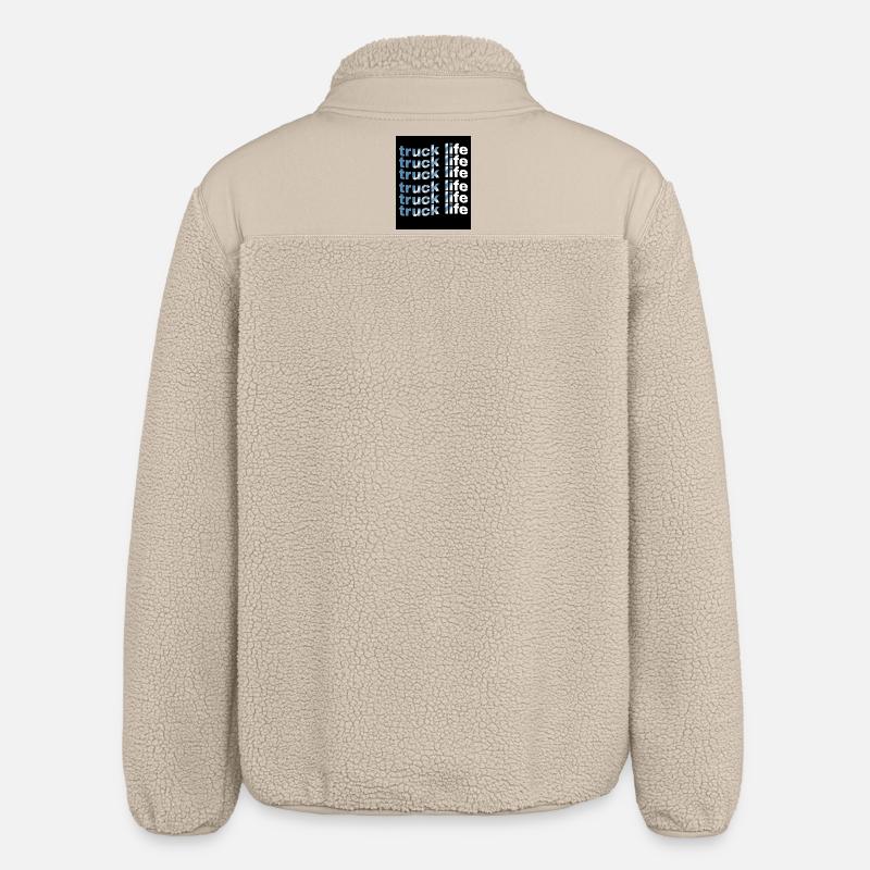 Lkw-Lebensdauer-Rastergradient - Relaxed Fit Unisex Sherpajacke von Stanley/Stella - Beige