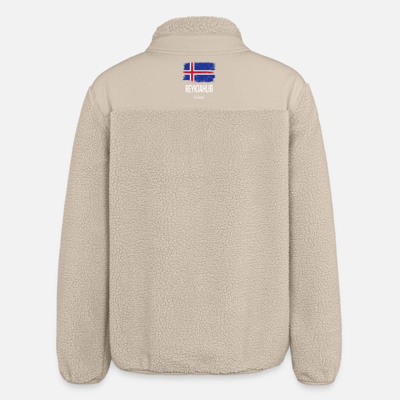 Reykjahlið - Veste sherpa unisexe coupe décontractée Stanley/Stella - beige