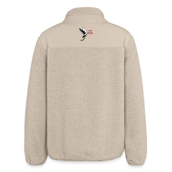 Dove of Liberation with Chain - Relaxed Fit Unisex Sherpa Jacket by Stanley/Stella - beige - Back