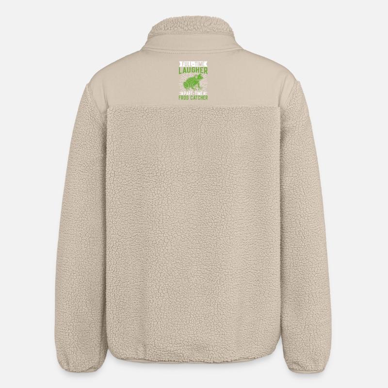 Frog Catcher Full-Time Laugher Frog - Relaxed Fit Unisex Sherpajacke von Stanley/Stella - Beige
