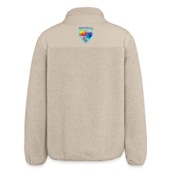 Gehirn & Herz - Relaxed Fit Unisex Sherpajacke von Stanley/Stella - Beige - Hinten