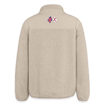 City of London & Great Britain Flags - Relaxed Fit Unisex Sherpa Jacket by Stanley/Stella - beige - Back