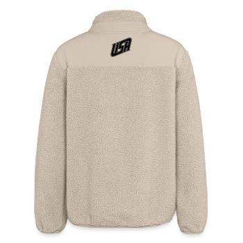 USA logo - color variable - Relaxed Fit Unisex Sherpa Jacket by Stanley/Stella - beige - Back