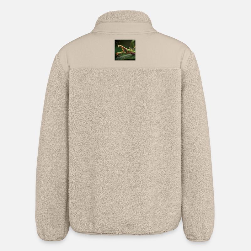 Praying mantis macro elegant mantis - Relaxed Fit Unisex Sherpa Jacket by Stanley/Stella - beige
