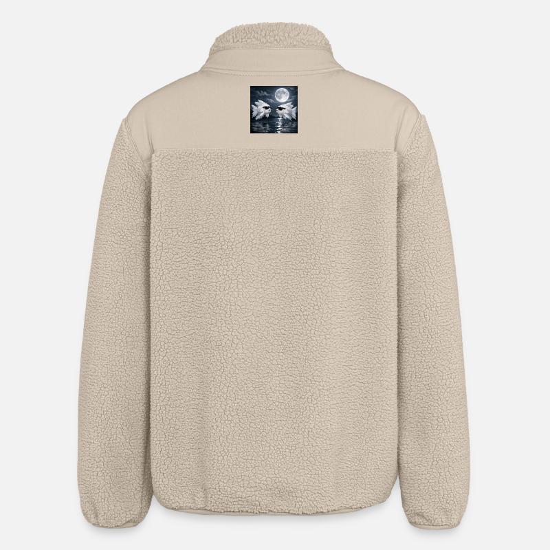 Feather Fish  - Relaxed Fit Unisex Sherpa Jacket by Stanley/Stella - beige